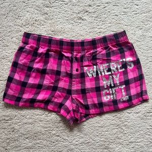 Victoria’s Secret PINK plaid lounge shorts